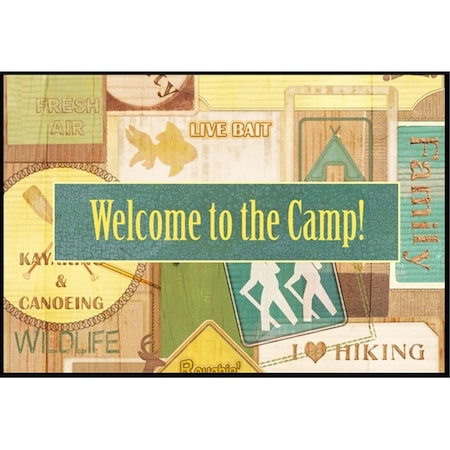 Carolines Treasures Welcome to the Camp Indoor or Outdoor Mat SB3080JMAT